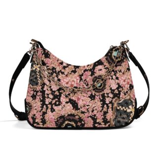 <span class="stc" style="color:#b0e2d7">Chain Shoulder Bag</span><br>チェーンショルダーバッグ<br><span class="stb">(フローラル : ブラック)</span>