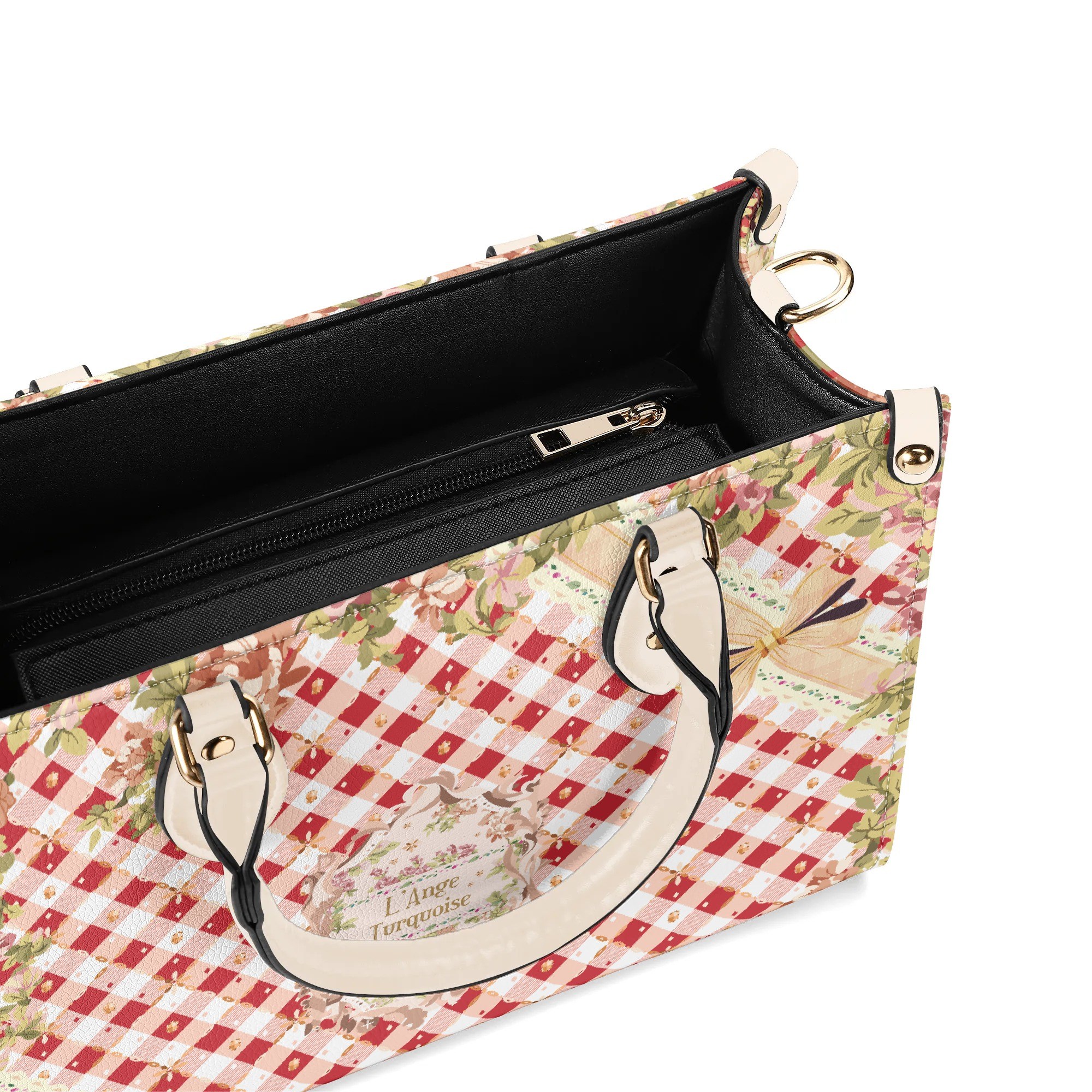 <span class="stc" style="color:#b0e2d7">Hand Bag</span><br>ハンドバッグ<br><span class="stb">(ギンガムチェック:レッド)</span> - 画像 (6)