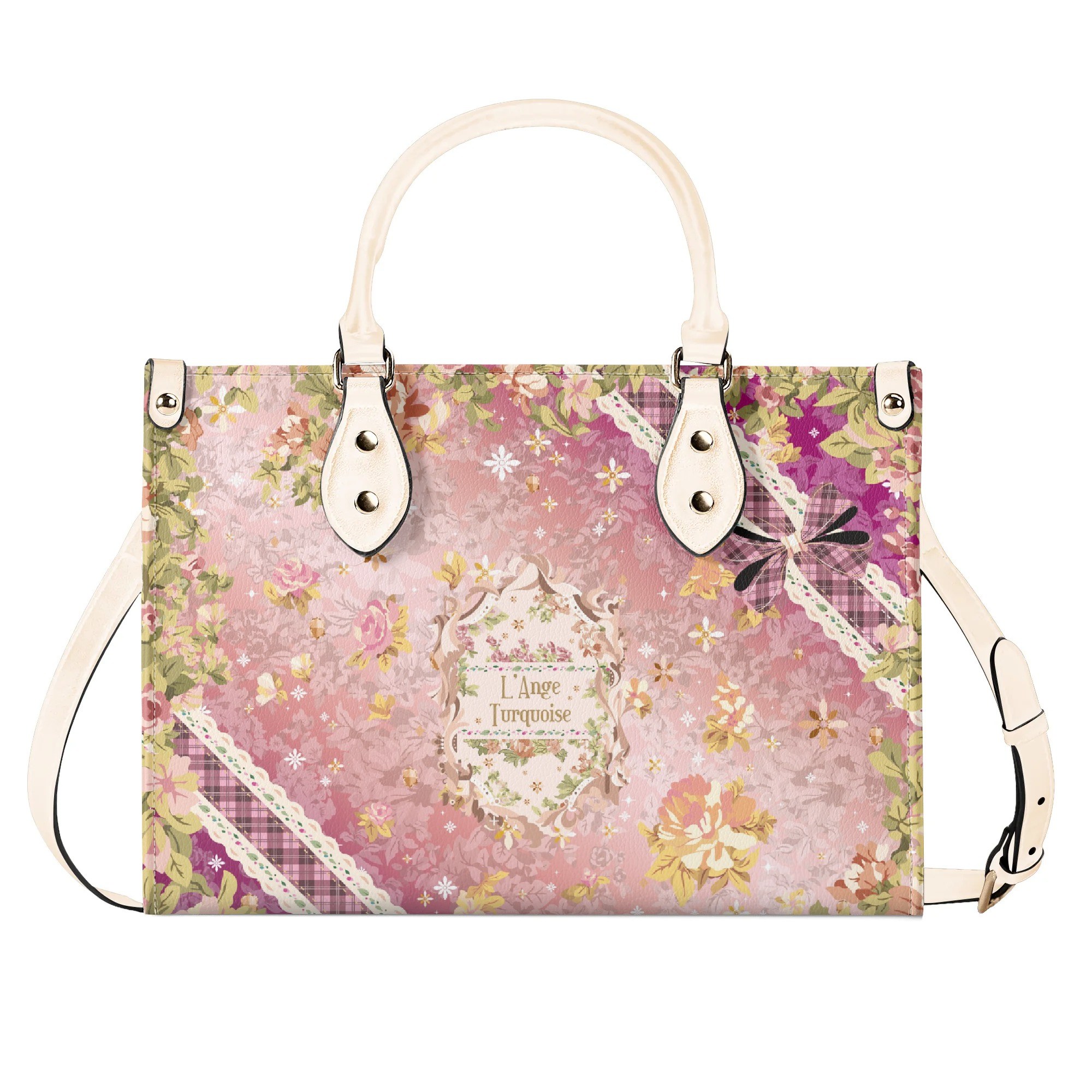 <span class="stc" style="color:#b0e2d7">Hand Bag</span><br>ハンドバッグ<br><span class="stb">(ウィスキーローズ : チェリーレッド)</span> - 画像 (2)