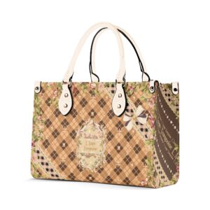 <span class="stc" style="color:#b0e2d7">Hand Bag</span><br>ハンドバッグ<br><span class="stb">(アーガイル : ブラウン)</span>