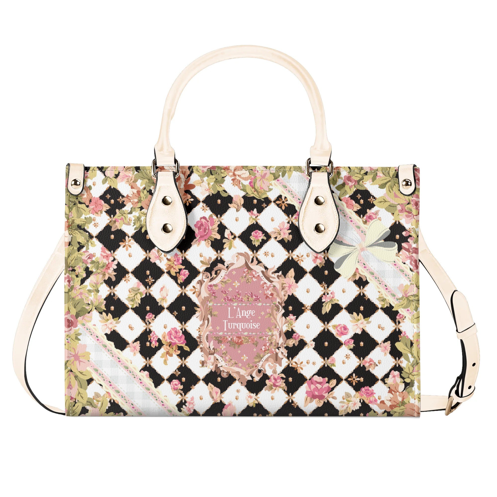 <span class="stc" style="color:#b0e2d7">Hand Bag</span><br>ハンドバッグ<br><span class="stb">(ロイヤルチェック : ブラック)</span> - 画像 (2)