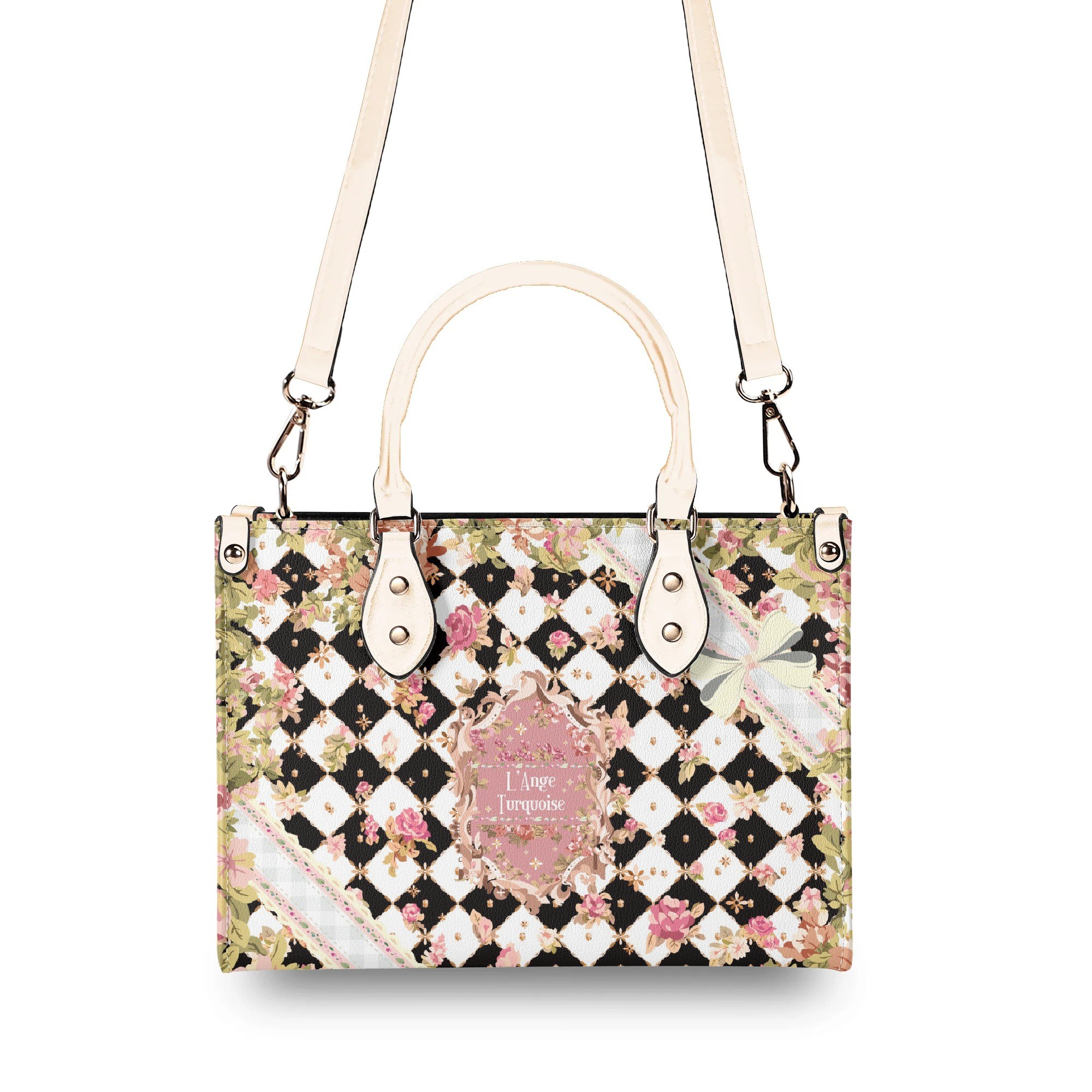 <span class="stc" style="color:#b0e2d7">Hand Bag</span><br>ハンドバッグ<br><span class="stb">(ロイヤルチェック : ブラック)</span> - 画像 (3)