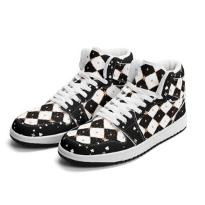 <span class="stc" style="color:#b0e2d7">High Top Sneakers</span><br>ハイカットスニーカー<br><span class="stb">(ロイヤルチェック : ブラック)</span>