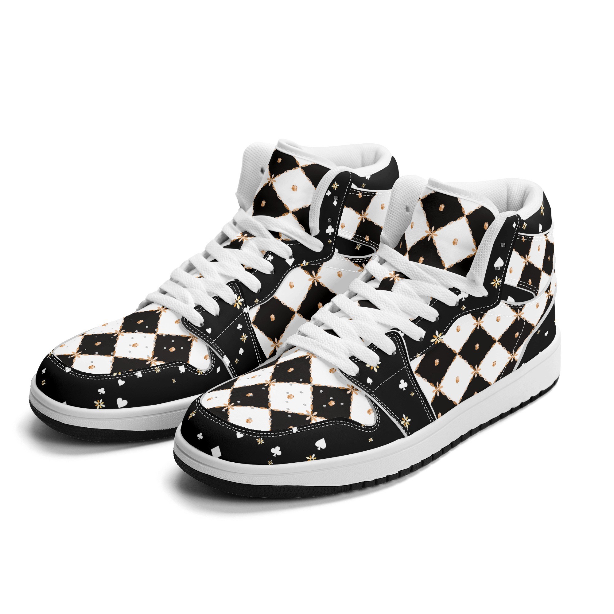 <span class="stc" style="color:#b0e2d7">High Top Sneakers</span><br>ハイカットスニーカー<br><span class="stb">(ロイヤルチェック : ブラック)</span>