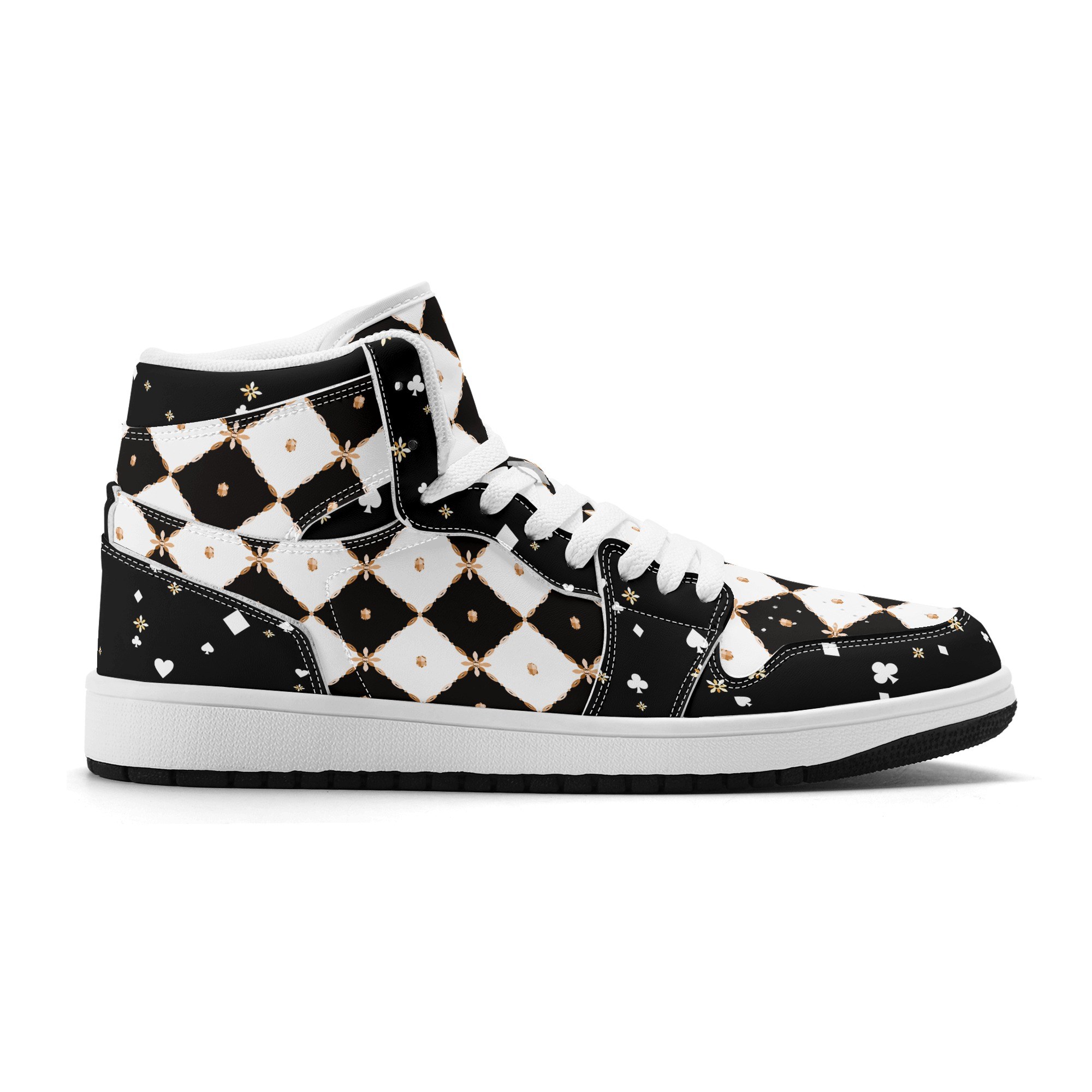 <span class="stc" style="color:#b0e2d7">High Top Sneakers</span><br>ハイカットスニーカー<br><span class="stb">(ロイヤルチェック : ブラック)</span> - 画像 (5)