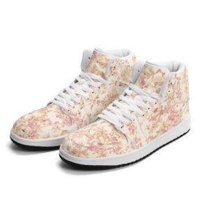<span class="stc" style="color:#b0e2d7">High Top Sneakers</span><br>ハイカットスニーカー<br><span class="stb">(フローラル : ピンクベージュ)</span>