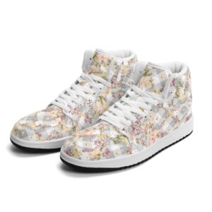 <span class="stc" style="color:#b0e2d7">High Top Sneakers</span><br>ハイカットスニーカー<br><span class="stb">(フローラルチェック : グレー)</span>
