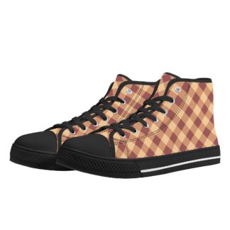 <span class="stc" style="color:#b0e2d7">High Top Canvas Shoes</span><br>ハイカット キャンバスシューズ<br><span class="stb">(ギンガムチェック : マロン)</span>