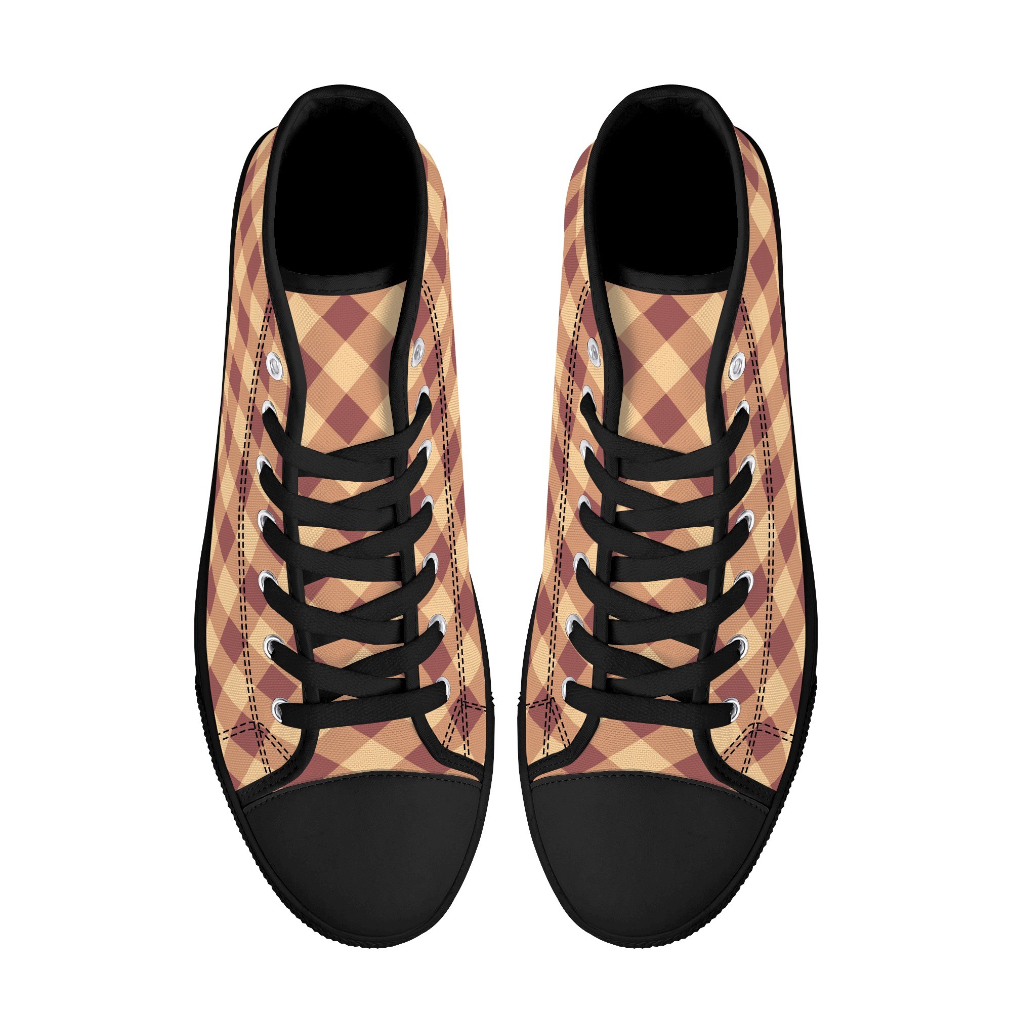 <span class="stc" style="color:#b0e2d7">High Top Canvas Shoes</span><br>ハイカット キャンバスシューズ<br><span class="stb">(ギンガムチェック : マロン)</span> - 画像 (2)