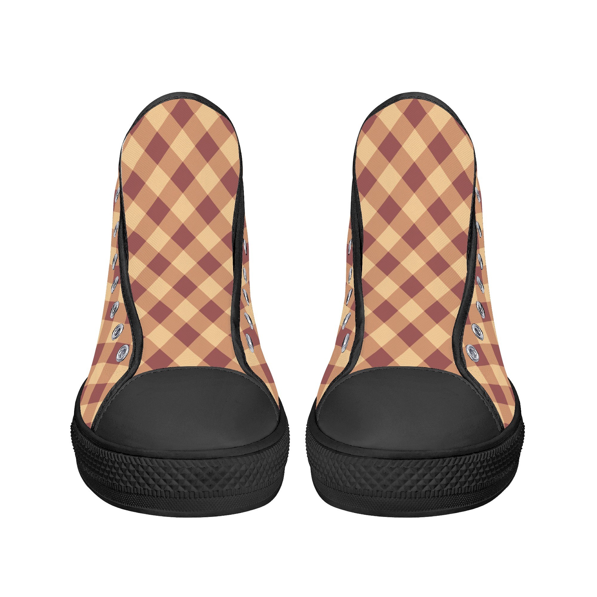 <span class="stc" style="color:#b0e2d7">High Top Canvas Shoes</span><br>ハイカット キャンバスシューズ<br><span class="stb">(ギンガムチェック : マロン)</span> - 画像 (4)