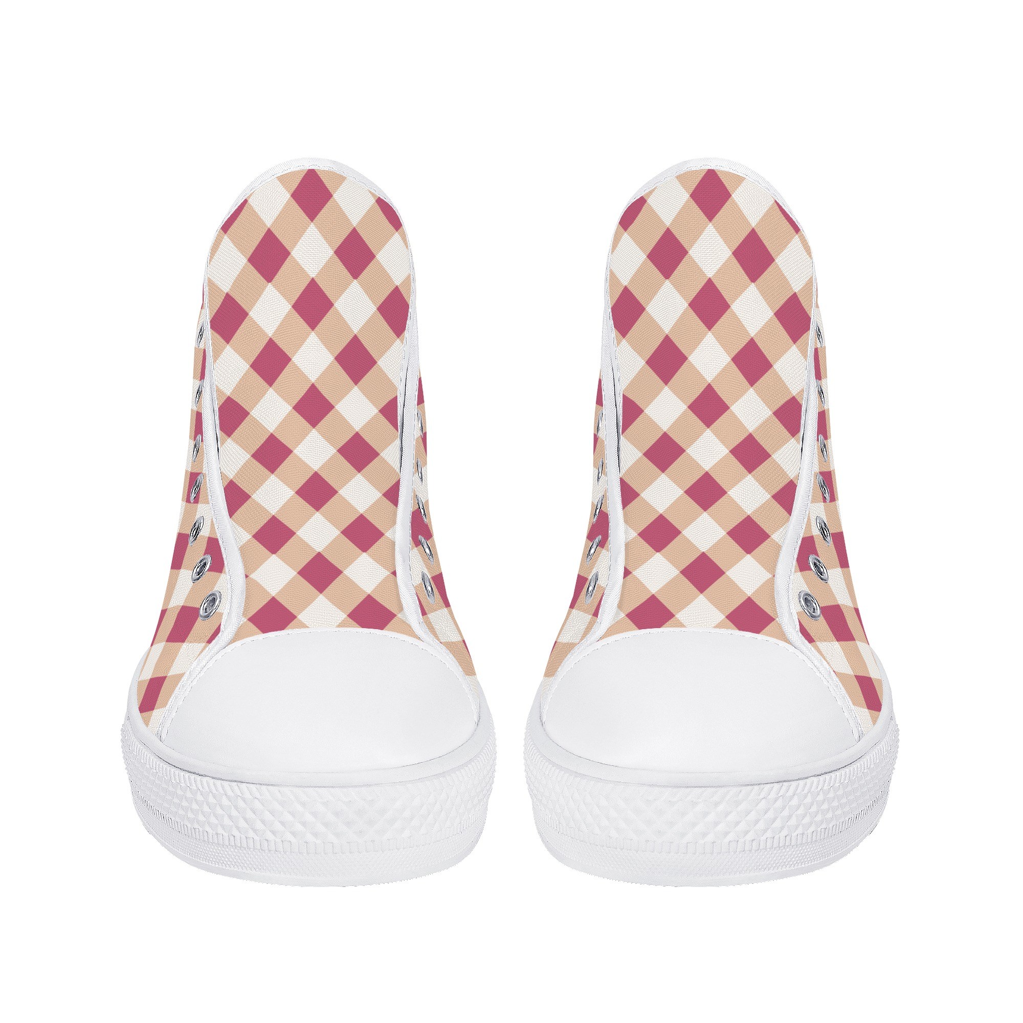 <span class="stc" style="color:#b0e2d7">High Top Canvas Shoes</span><br>ハイカット キャンバスシューズ<br><span class="stb">(ギンガムチェック : ピンクベージュ)</span> - 画像 (4)