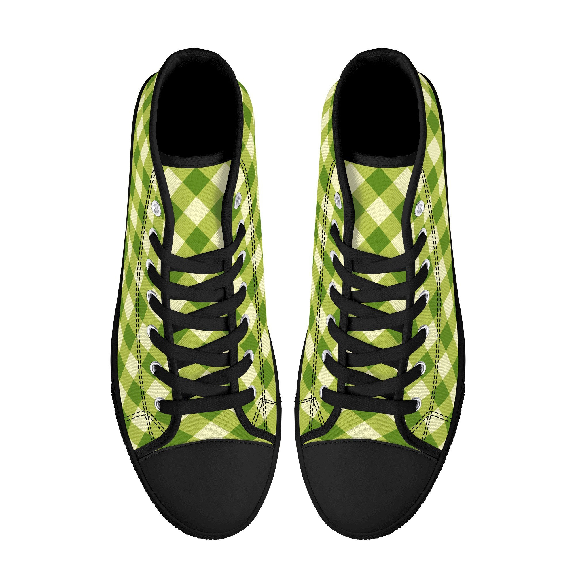 <span class="stc" style="color:#b0e2d7">High Top Canvas Shoes</span><br>ハイカット キャンバスシューズ<br><span class="stb">(ギンガムチェック : ライムグリーン)</span> - 画像 (11)