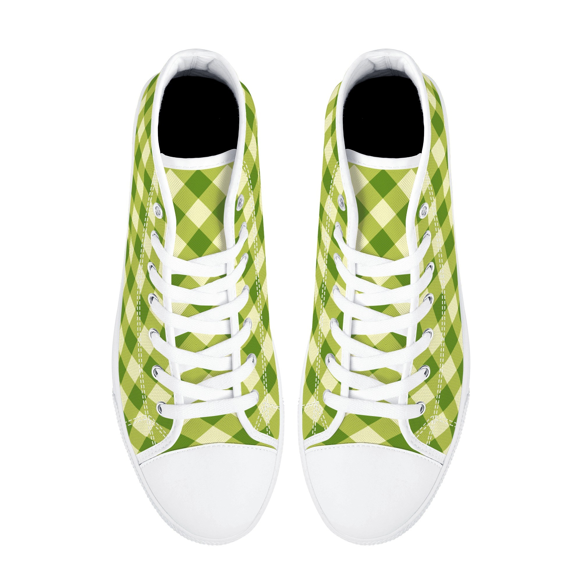 <span class="stc" style="color:#b0e2d7">High Top Canvas Shoes</span><br>ハイカット キャンバスシューズ<br><span class="stb">(ギンガムチェック : ライムグリーン)</span> - 画像 (3)