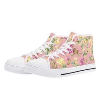 <span class="stc" style="color:#b0e2d7">High Top Canvas Shoes</span><br>ハイカット キャンバスシューズ<br><span class="stb">(フローラル : ライトピンクミックス)</span>