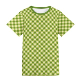 <span class="stc" style="color:#b0e2d7">T shirt</span><br>Tシャツ<br><span class="stb">(ギンガムチェック : ライムグリーン)</span>