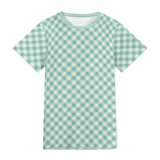 <span class="stc" style="color:#b0e2d7">T shirt</span><br>Tシャツ<br><span class="stb">(ギンガムチェック : ターコイズクリーム)</span>