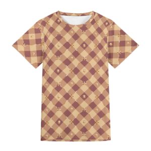 <span class="stc" style="color:#b0e2d7">T shirt</span><br>Tシャツ<br><span class="stb">(ギンガムチェック : マロン2)</span>