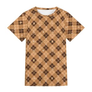 <span class="stc" style="color:#b0e2d7">T shirt</span><br>Tシャツ<br><span class="stb">(アーガイル : ブラウン)</span>