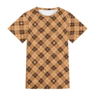 <span class="stc" style="color:#b0e2d7">T shirt</span><br>Tシャツ<br><span class="stb">(アーガイル : ブラウン)</span>