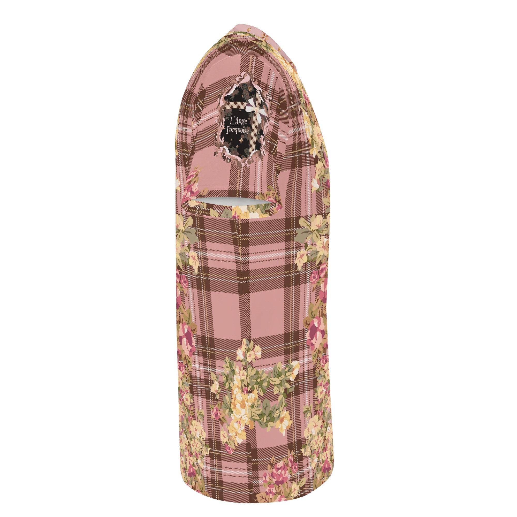 <span class="stc" style="color:#b0e2d7">T shirt</span><br>Tシャツ<br><span class="stb">(チェック&タータンスター : ピンクブラウン)</span> - 画像 (4)