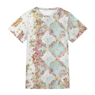 <span class="stc" style="color:#b0e2d7">T shirt</span><br>Tシャツ<br><span class="stb">(フローラルチェック&マジックナイト : ホワイトブルー)</span>