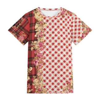 <span class="stc" style="color:#b0e2d7">T shirt</span><br>Tシャツ<br><span class="stb">(ギンガム&タータンチェック : レッド)</span>