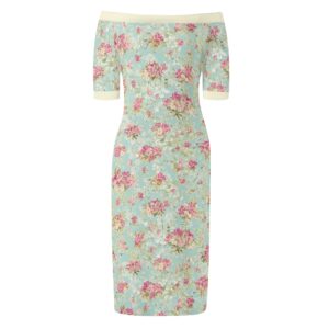 <span class="stc" style="color:#b0e2d7;">Off The Shoulder Pencil Dress</span><br>オフショルダー<br>6分袖 ペンシルドレス<br><span class="stb">(ブーケ : ターコイズ)</span>