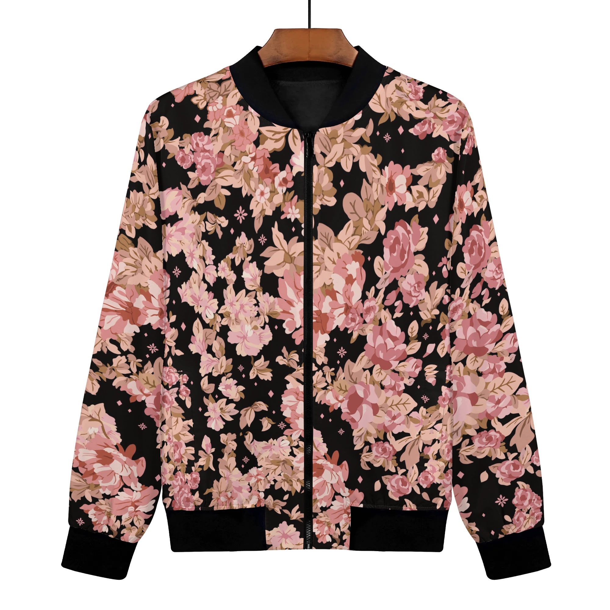 <span class="stc" style="color:#b0e2d7;">Bomber Jacket</span><br>フライトジャケット<br><span class="stb">(フローラル : ブラック)</span>