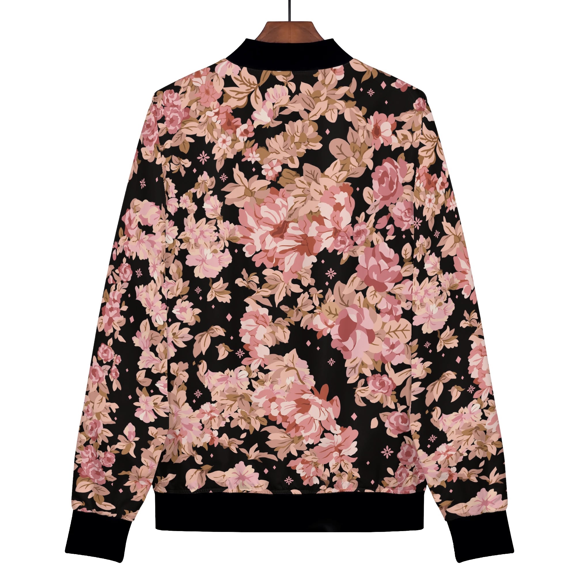 <span class="stc" style="color:#b0e2d7;">Bomber Jacket</span><br>フライトジャケット<br><span class="stb">(フローラル : ブラック)</span> - 画像 (2)