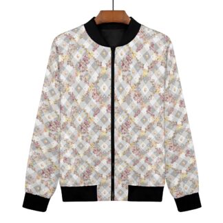 <span class="stc" style="color:#b0e2d7;">Bomber Jacket</span><br>フライトジャケット<br><span class="stb">(フローラルチェック : グレー)</span>