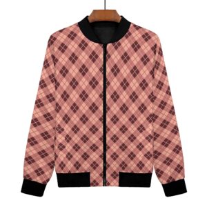 <span class="stc" style="color:#b0e2d7;">Bomber Jacket</span><br>フライトジャケット<br><span class="stb">(アーガイル : ブラウンピンクベージュ)</span>