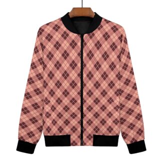 <span class="stc" style="color:#b0e2d7;">Bomber Jacket</span><br>フライトジャケット<br><span class="stb">(アーガイル : ブラウンピンクベージュ)</span>