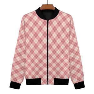<span class="stc" style="color:#b0e2d7;">Bomber Jacket</span><br>フライトジャケット<br><span class="stb">(アーガイル : ピンク)</span>
