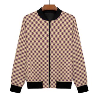 <span class="stc" style="color:#b0e2d7;">Bomber Jacket</span><br>フライトジャケット<br><span class="stb">(ギンガムチェック : パープルブラウン)</span>