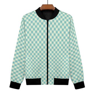 <span class="stc" style="color:#b0e2d7;">Bomber Jacket</span><br>フライトジャケット<br><span class="stb">(ギンガムチェック : ターコイズクリーム)</span>