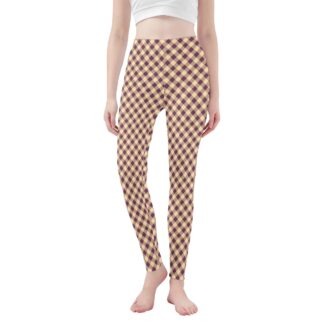 <span class="stc" style="color:#b0e2d7;">Leggings Yoga Pants</span><br>ヨガウェア レギンス<br><span class="stb">(ギンガムチェック : パープルブラウン)</span>