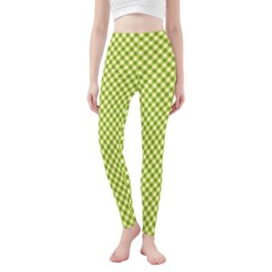 <span class="stc" style="color:#b0e2d7;">Leggings Yoga Pants</span><br>ヨガウェア レギンス<br><span class="stb">(ギンガムチェック : ライムグリーン)</span>