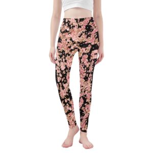 <span class="stc" style="color:#b0e2d7;">Leggings Yoga Pants</span><br>ヨガウェア レギンス<br><span class="stb">(フローラル : ブラック)</span>