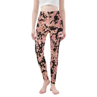 <span class="stc" style="color:#b0e2d7;">Leggings Yoga Pants</span><br>ヨガウェア レギンス<br><span class="stb">(フローラル : ブラック)</span>