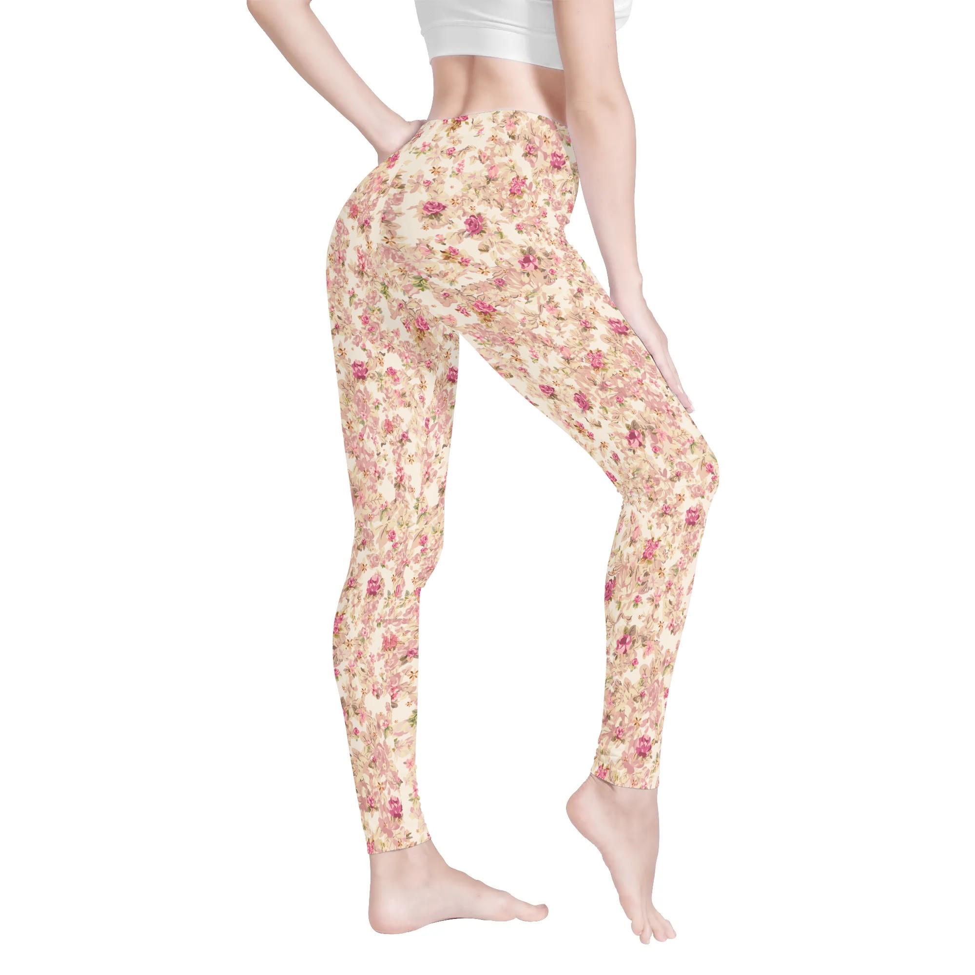 <span class="stc" style="color:#b0e2d7;">Leggings Yoga Pants</span><br>ヨガウェア レギンス<br><span class="stb">(ローズビッツ : ピンクベージュ)</span> - 画像 (2)