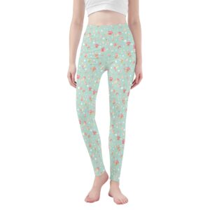<span class="stc" style="color:#b0e2d7;">Leggings Yoga Pants</span><br>ヨガウェア レギンス<br><span class="stb">(ローズマジック : ターコイズ)</span>