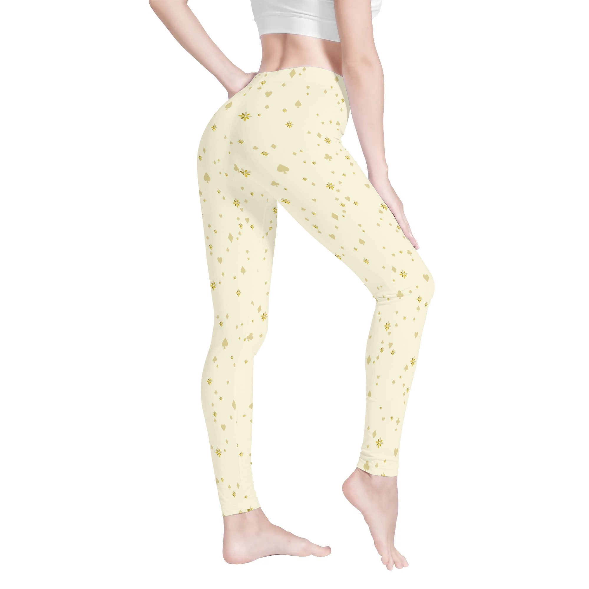 <span class="stc" style="color:#b0e2d7;">Leggings Yoga Pants</span><br>ヨガウェア レギンス<br><span class="stb">(マジックナイト : クリーム)</span> - 画像 (2)