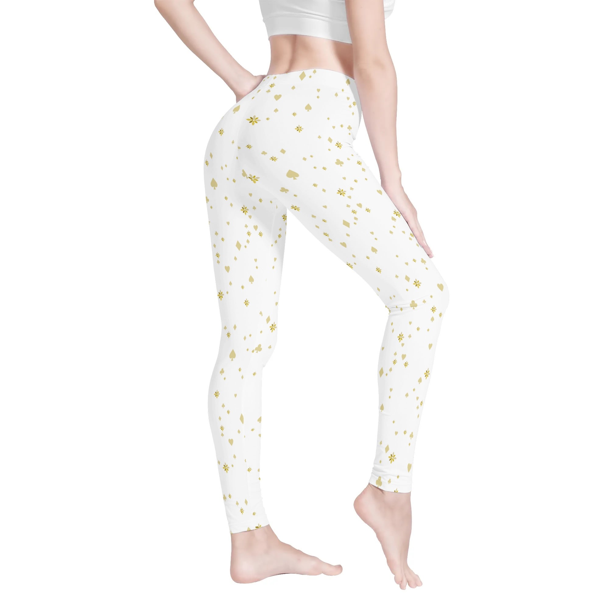 <span class="stc" style="color:#b0e2d7;">Leggings Yoga Pants</span><br>ヨガウェア レギンス<br><span class="stb">(マジックナイト : ホワイト)</span> - 画像 (2)