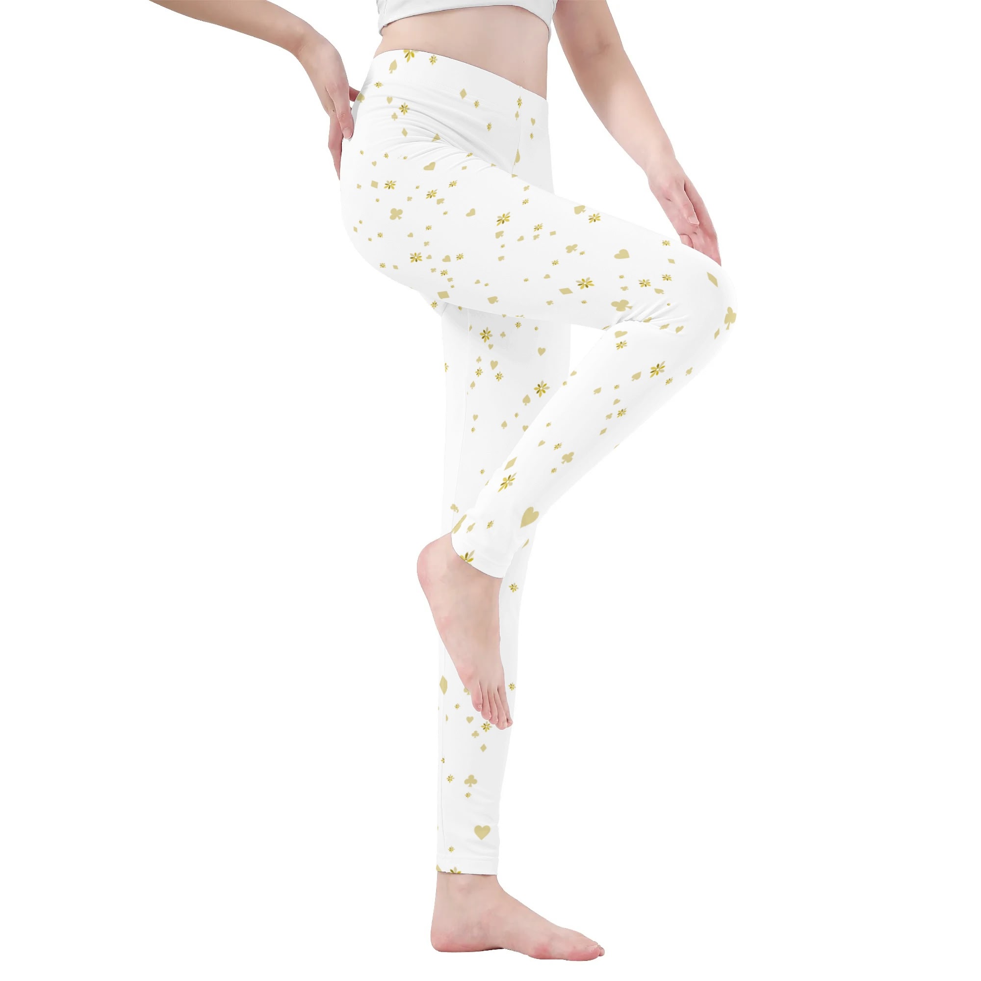 <span class="stc" style="color:#b0e2d7;">Leggings Yoga Pants</span><br>ヨガウェア レギンス<br><span class="stb">(マジックナイト : ホワイト)</span> - 画像 (3)