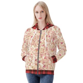 <span class="stc" style="color:#b0e2d7;">Zip Up Hoodie Jacket</span><br>ジップアップパーカー<br><span class="stb">(ローズビッツ&タータンチェック : レッド)</span>