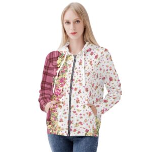 <span class="stc" style="color:#b0e2d7;">Zip Up Hoodie Jacket</span><br>ジップアップパーカー<br><span class="stb">(タータンローズマジック : ホワイト)</span>