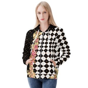 <span class="stc" style="color:#b0e2d7;">Zip Up Hoodie Jacket</span><br>ジップアップパーカー<br><span class="stb">(ロイヤルチェックスター : ブラック)</span>