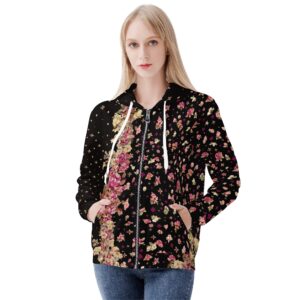 <span class="stc" style="color:#b0e2d7;">Zip Up Hoodie Jacket</span><br>ジップアップパーカー<br><span class="stb">(ローズマジックスター : ブラック)</span>