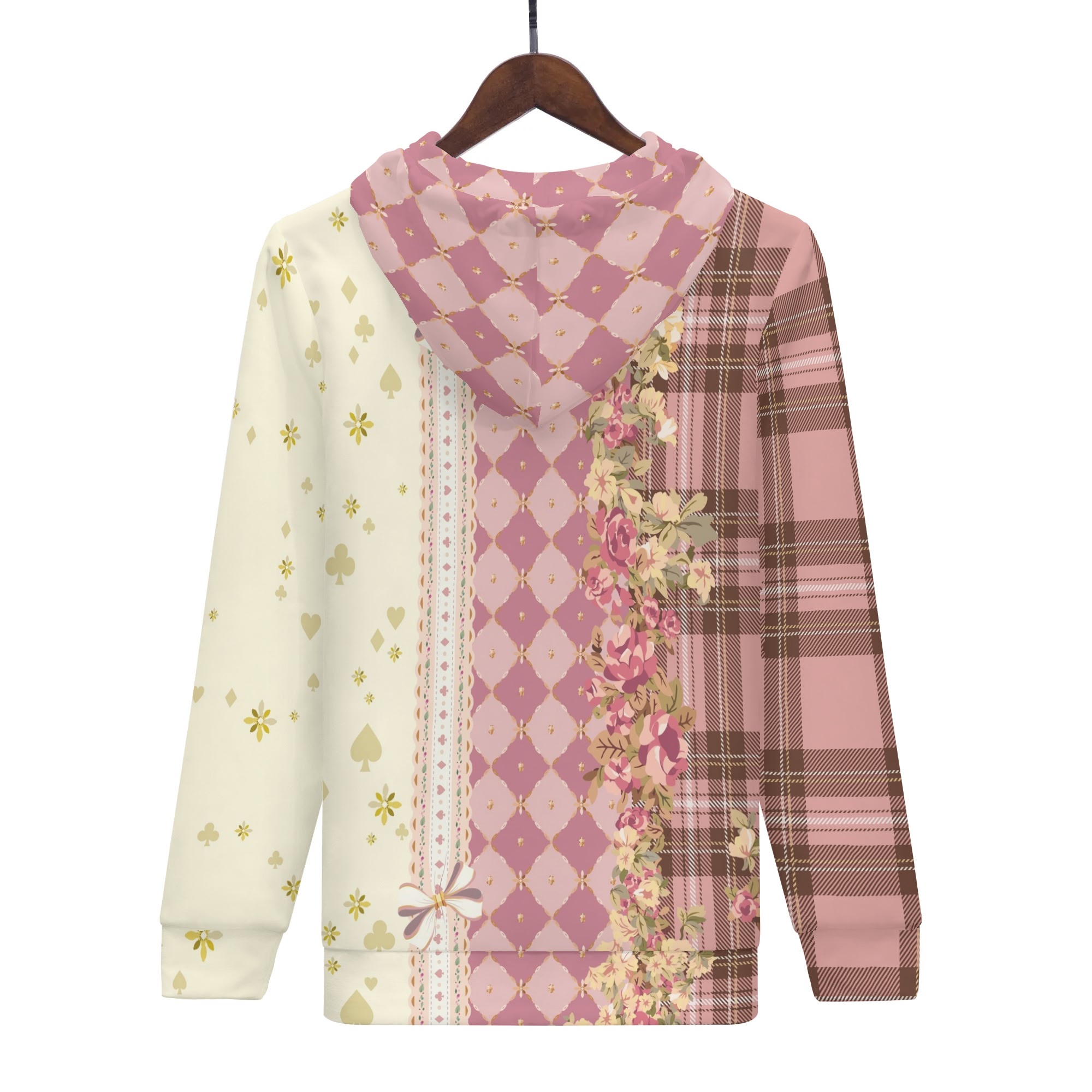 <span class="stc" style="color:#b0e2d7;">Zip Up Hoodie Jacket</span><br>ジップアップパーカー<br><span class="stb">(チェック&タータンマジック : ピンクブラウン)</span> - 画像 (3)