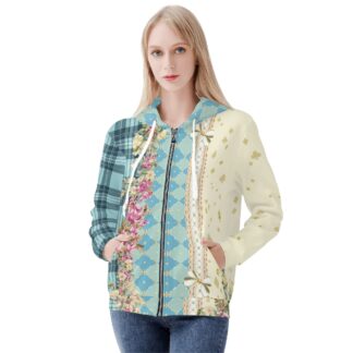 <span class="stc" style="color:#b0e2d7;">Zip Up Hoodie Jacket</span><br>ジップアップパーカー<br><span class="stb">(チェック&タータンマジック : ブルー)</span>